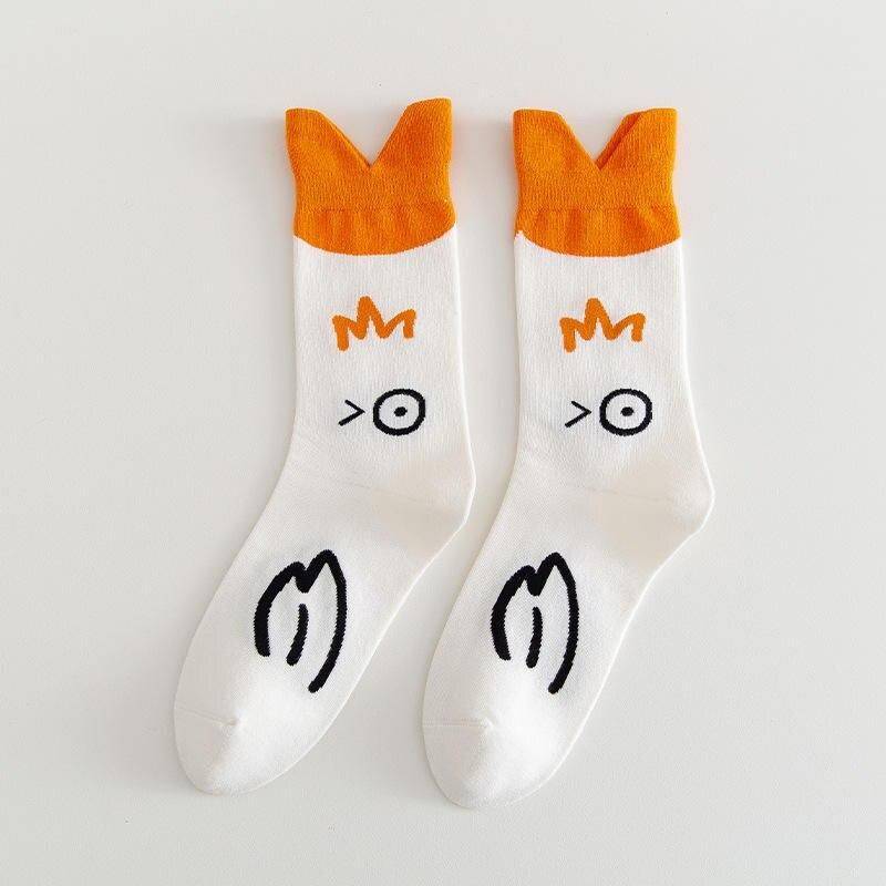 2023 New Fahsion 1Pair Funny Crazy Goose Head Sport Cotton Sock Creative Happy Animal Casual Socks Women Men Universal