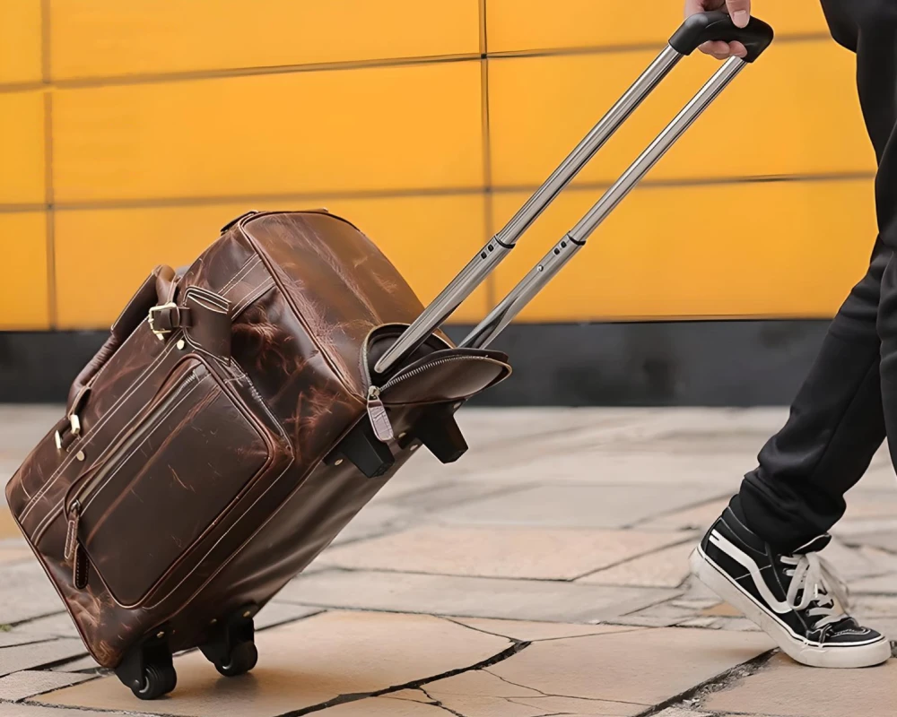carry on leather bag